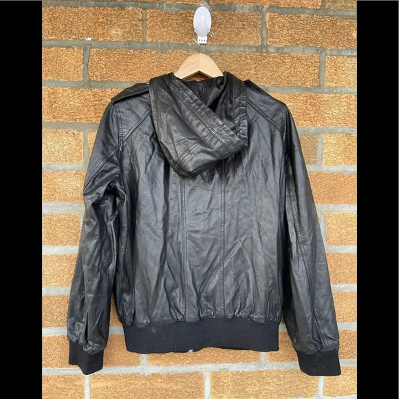 Marc Jacob's supple leather hooded jacket large - Picture 7 of 14